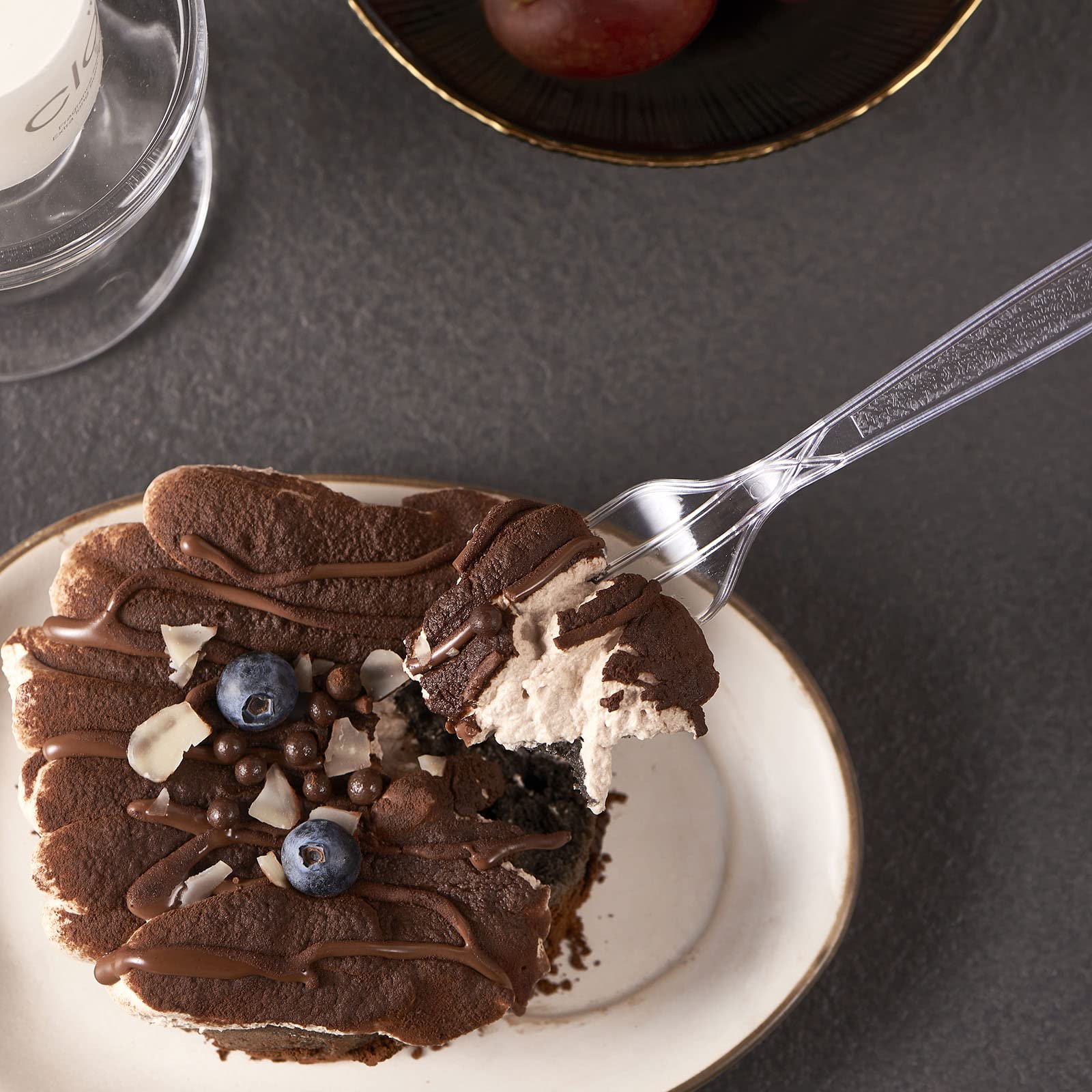 300 Crystal Clear Plastic Forks Heavy Duty Silverware Set Disposable Cutlery Fancy Serving Utensils Elegant Flatware Bulk Premiu